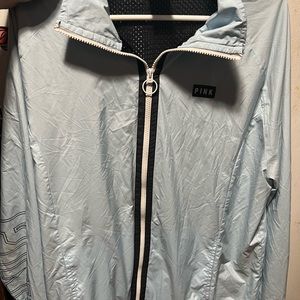 Light blue pink brand jacket